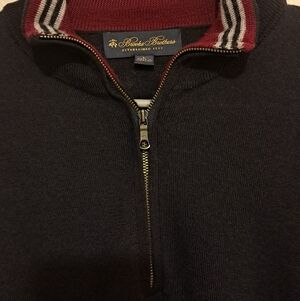 Brooks Brothers Sweater Adult Large Blue Long Sleeve Merino Wool Sweatshirt